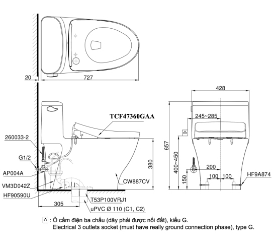 bàn cầu TOTO MS887CRW23#XW